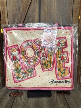 Brighton Love Bug Canvas Tote Fashionista Collection NEW WITH TAGS